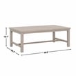 Pemberly Row Transitional Powder-Coated Aluminum Coffee Table in White