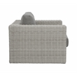 Pemberly Row Aluminum Swivel Chair with .5 Round Wicker Gray (Set of 2)