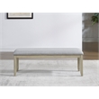 Pemberly Row Polyester Upholstered Backless Dining Bench in Brown