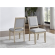 Pemberly Row Polyester Upholstered Side Chair in Brown (Set of 2)