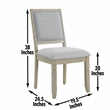 Pemberly Row Polyester Upholstered Side Chair in Brown (Set of 2)