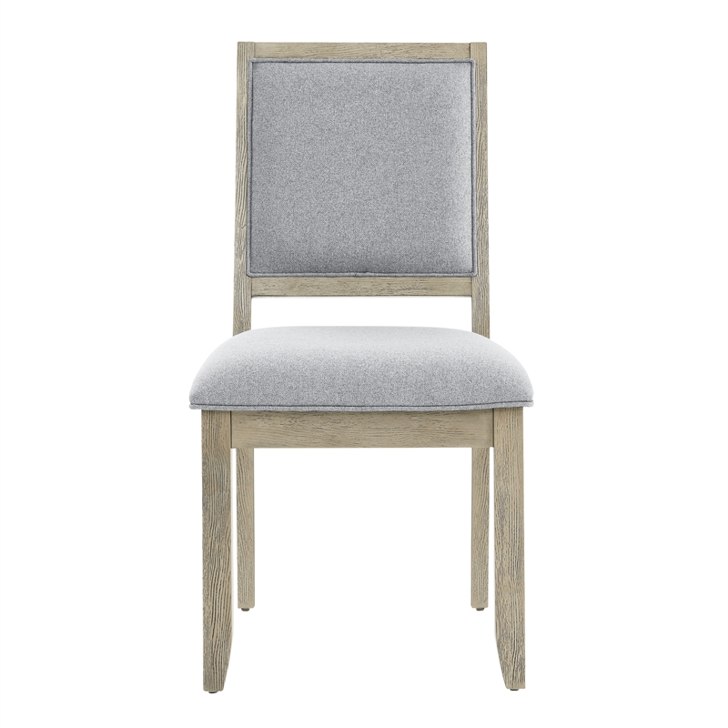 Pemberly Row Polyester Upholstered Side Chair in Brown (Set of 2)