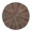 Pemberly Row Contemporary Engineered Wood Round End Table in Brown