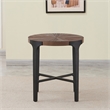 Pemberly Row Contemporary Engineered Wood Round End Table in Brown