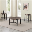 Pemberly Row Contemporary Engineered Wood Round End Table in Brown