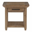 Pemberly Row Farmhouse / Country Engineered Wood End Table in Brown