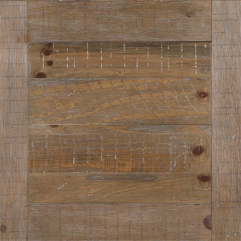 Pemberly Row Farmhouse / Country Engineered Wood End Table in Brown