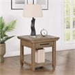 Pemberly Row Farmhouse / Country Engineered Wood End Table in Brown