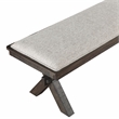 Pemberly Row Engineered Wood and Polyester Upholstered Bench in Black