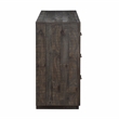Pemberly Row Farmhouse Engineered Wood Buffet/Server in Black