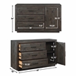 Pemberly Row Farmhouse Engineered Wood Buffet/Server in Black