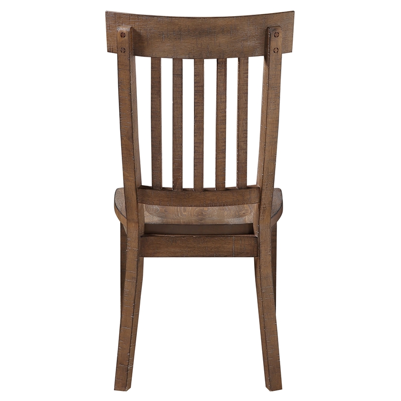 Pemberly Row Engineered Wood Dining Side Chair in Brown (Set of 2)