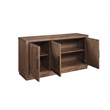 Pemberly Row Farmhouse Engineered Wood Buffet/Server in Brown
