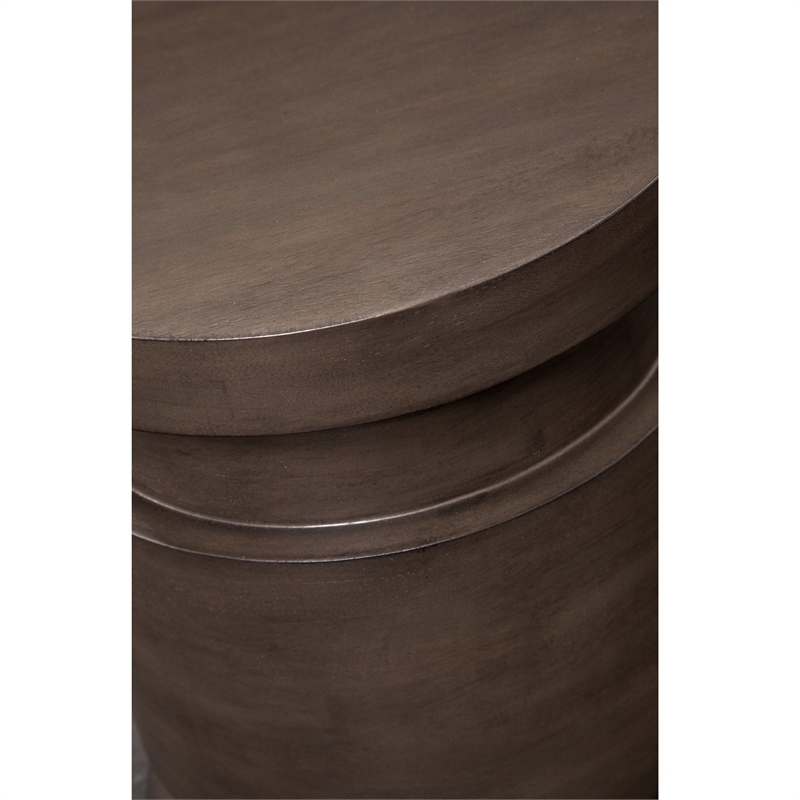 Pemberly Row Contemporary Engineered Wood End Table in Brown