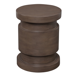 Pemberly Row Contemporary Engineered Wood End Table in Brown