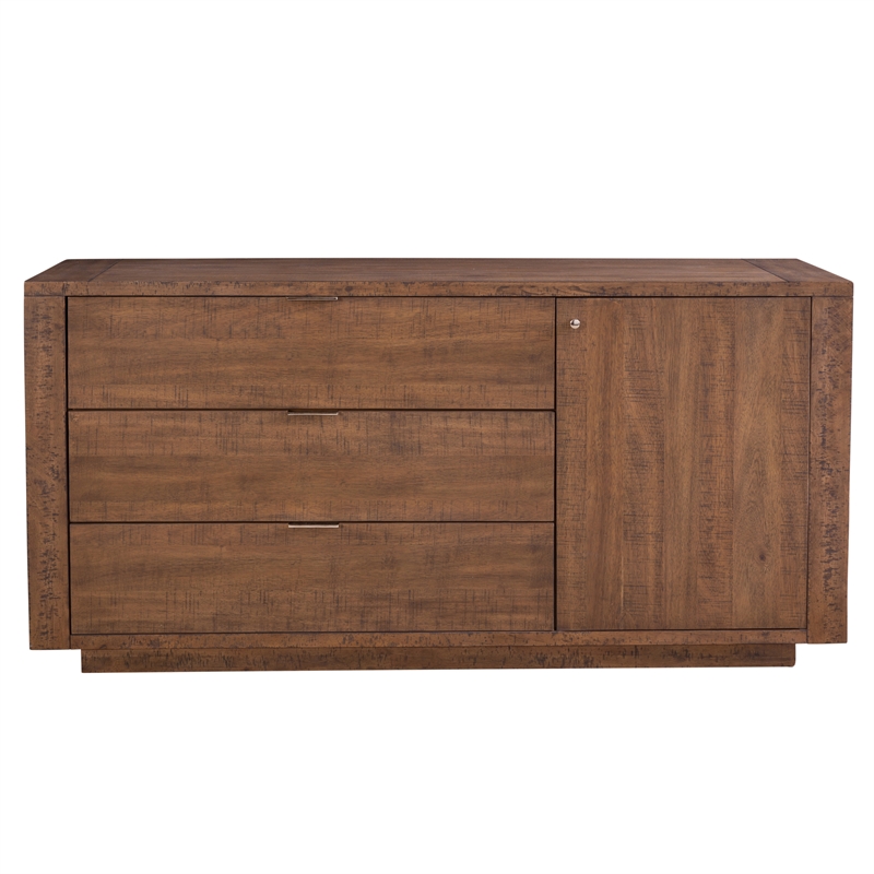Pemberly Row Transitional Engineered Wood Buffet/Server in Brown