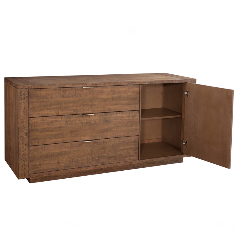Pemberly Row Transitional Engineered Wood Buffet/Server in Brown