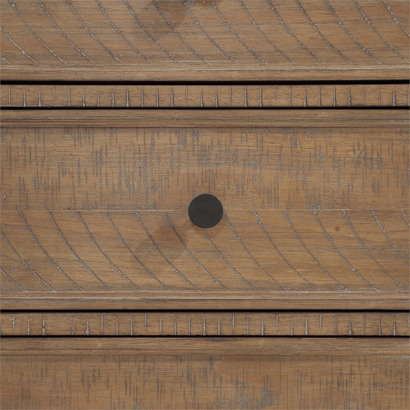 Pemberly Row Engineered Wood 2-Drawers Bedroom Nightstand in Brown