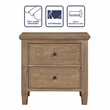 Pemberly Row Engineered Wood 2-Drawers Bedroom Nightstand in Brown