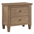 Pemberly Row Engineered Wood 2-Drawers Bedroom Nightstand in Brown
