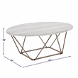 Pemberly Row Engineered Wood/Faux Marble Top Cocktail Table in Gray