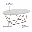 Pemberly Row Engineered Wood/Faux Marble Top Cocktail Table in Gray