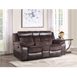 Pemberly Row Polyester Upholstered Manual Console Recliner in Brown