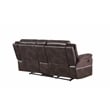 Pemberly Row Polyester Upholstered Manual Console Recliner in Brown