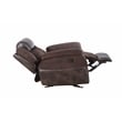 Pemberly Row Transitional Polyester Upholstered Reclining Chair in Brown