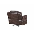 Pemberly Row Transitional Polyester Upholstered Reclining Chair in Brown