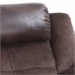 Pemberly Row Transitional Polyester Upholstered Reclining Chair in Brown