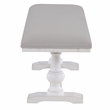 Pemberly Row Engineered Wood and Polyester Upholstered Bench in White