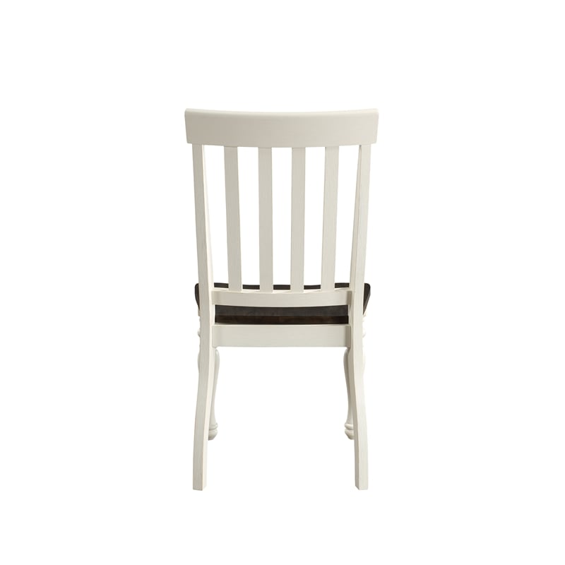 Pemberly Row Engineered Wood Dining Side Chair in White (Set of 2)