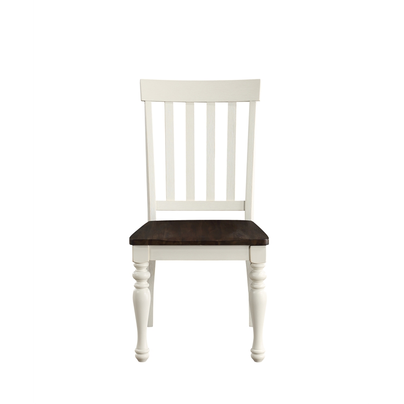 Pemberly Row Engineered Wood Dining Side Chair in White (Set of 2)