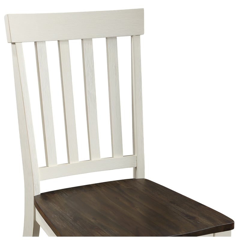 Pemberly Row Engineered Wood Dining Side Chair in White (Set of 2)