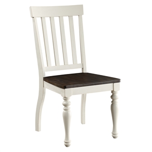Pemberly Row Engineered Wood Dining Side Chair in White (Set of 2)