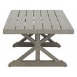 Pemberly Row Transitional Power-Coated Aluminum Coffee Table in Brown