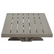 Pemberly Row Transitional Power-Coated Aluminum Coffee Table in Brown