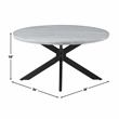 Pemberly Row Contemporary Engineered Wood Round Cocktail Table in Gray