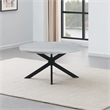 Pemberly Row Contemporary Engineered Wood Round Cocktail Table in Gray