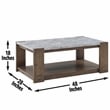Pemberly Row Sintered Stone Cocktail Tbl with Casters in Brown