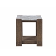 Pemberly Row Farmhouse / Country Engineered Wood End Table in Brown