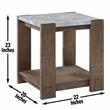 Pemberly Row Farmhouse / Country Engineered Wood End Table in Brown