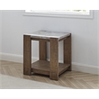 Pemberly Row Farmhouse / Country Engineered Wood End Table in Brown