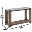 Pemberly Row Farmhouse Engineered Wood Console Table in Brown