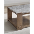 Pemberly Row Farmhouse Engineered Wood Console Table in Brown