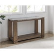 Pemberly Row Farmhouse Engineered Wood Console Table in Brown