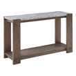 Pemberly Row Farmhouse Engineered Wood Console Table in Brown
