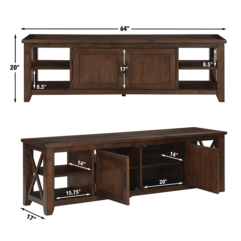 Pemberly Row Engineered Wood TV Stand For TVs Upto 75