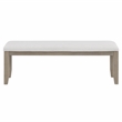 Pemberly Row Contemporary Polyester Upholstered Dining Bench in Gray